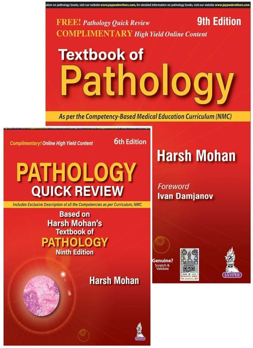 Jaypee Medical Textbook Of Pathology With Free Pathology Quick Review 9th Edition (ISBN - 963344)