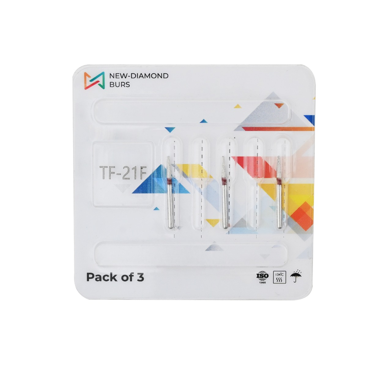 NewDiamond Taper Fissure Diamond Bur -TF ( Pack Of 3)