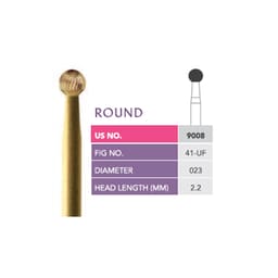 Prima Dental Trimming & Finishing Round Bur (9008)- 30 Blade (Pack of 5) - 2