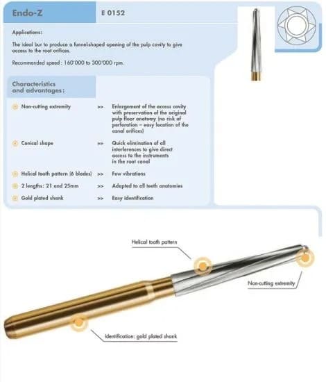 Dentsply Endo-Z Tungsten carbide Bur (5 pc)