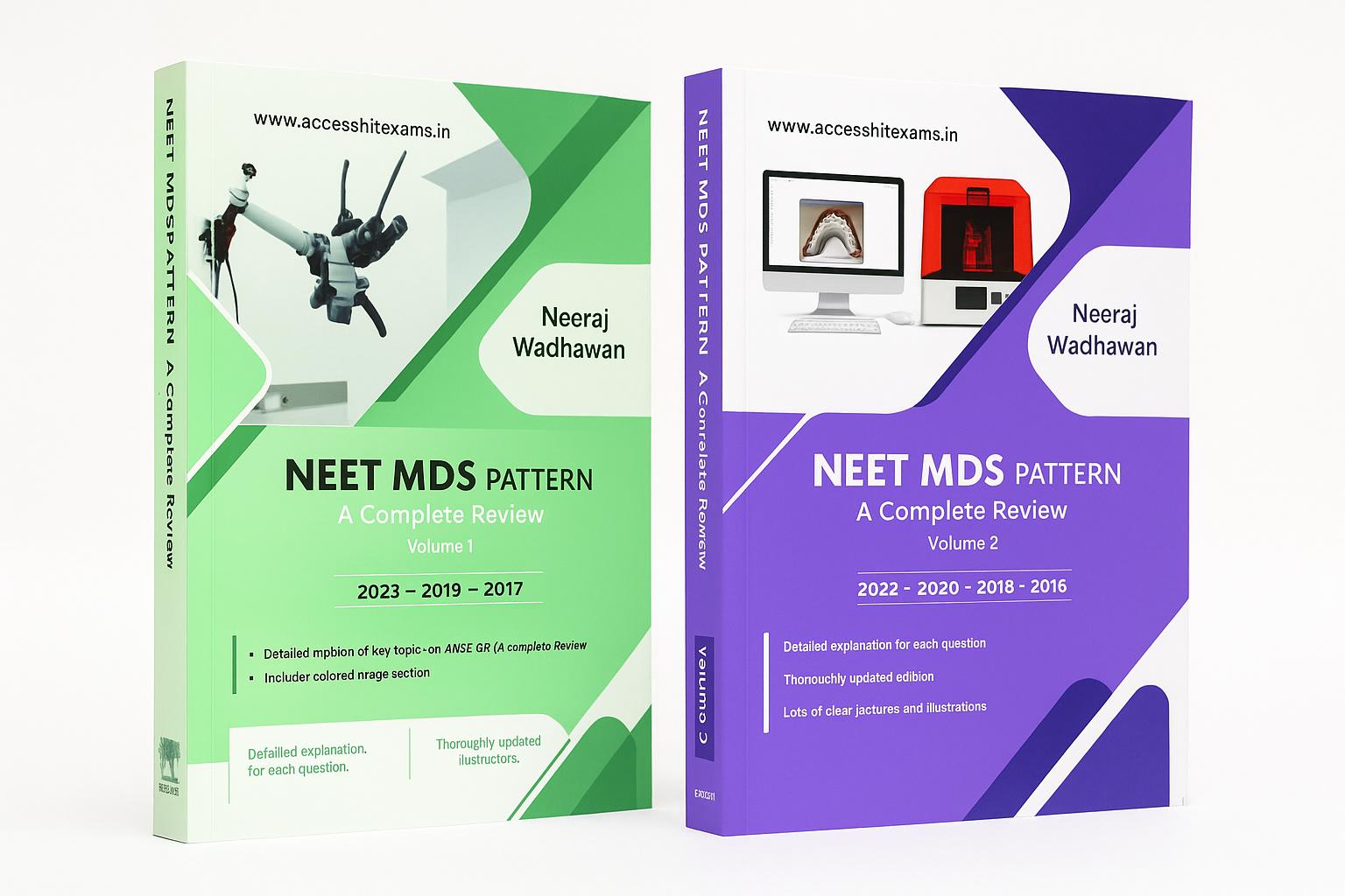 NEET MDS Pattern A Complete Review 5th Edition 2024 (Vol.1 & 2)