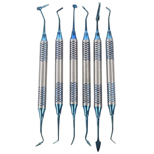 GII Composite Instruments Teflon Coated - Blue (Set of 6)