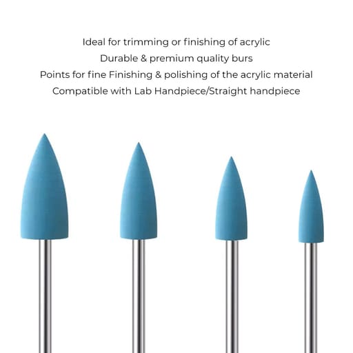 ET Dental Acrylic Polishers Points Blue Fine (Pack of 1)