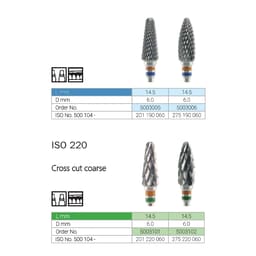 Labodent Tungsten Carbide HP Burs For Acrylic Resins - 3