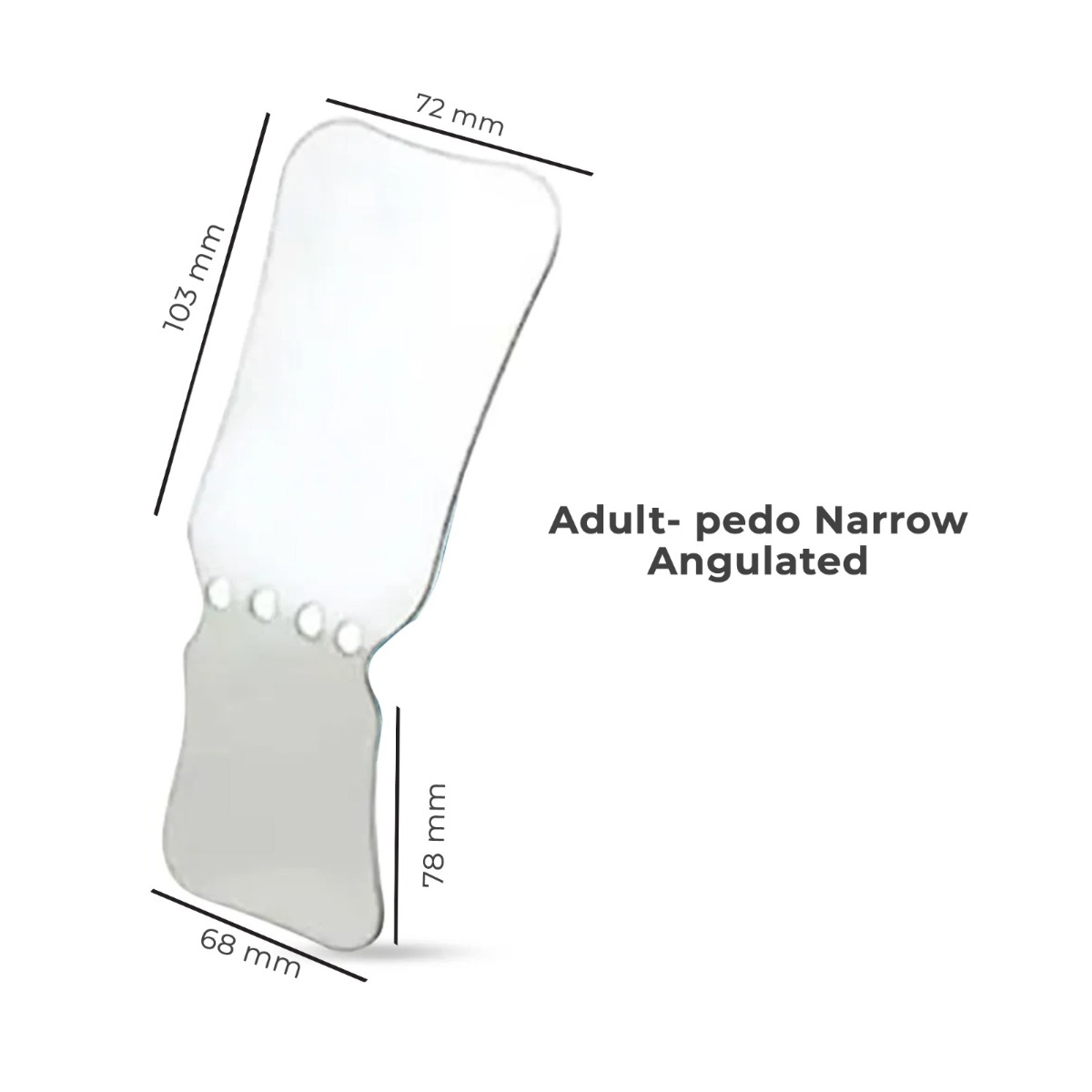 U Ortho Double Sided Stainless Steel Photographic Mirrors Angulated