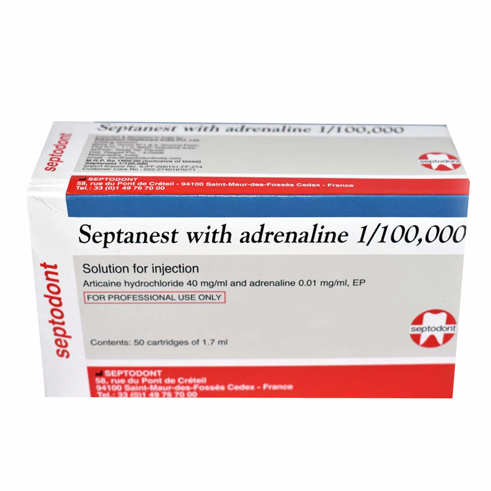 Septodont Septanest 4% Articaine With 1:100,000 Epinephrine