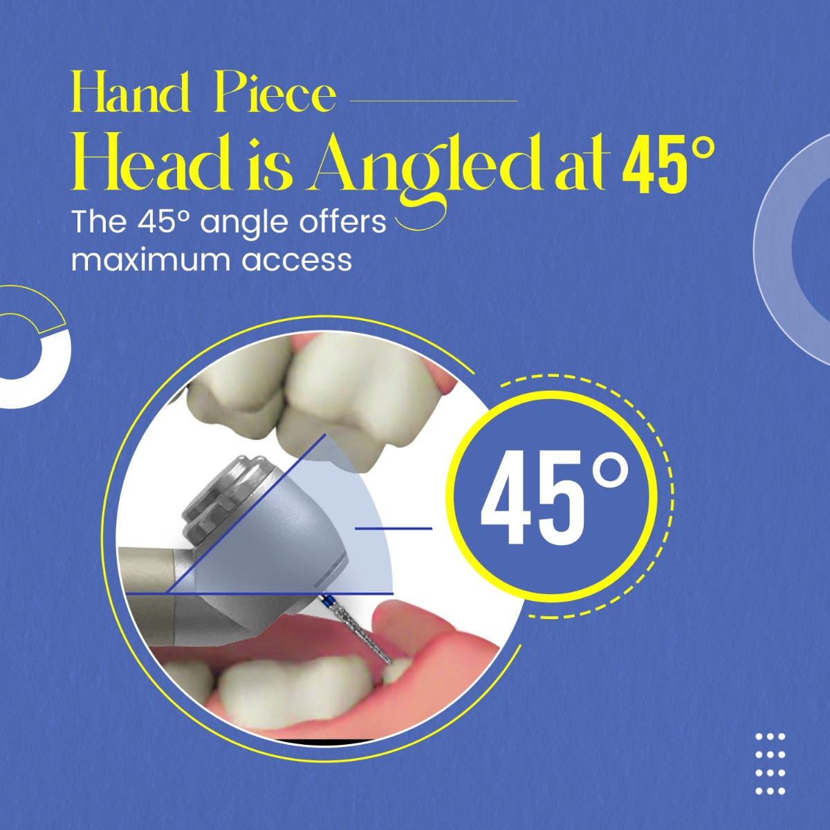 Waldent Premium Plus 45 Degree Airotor Handpiece And Cartridge 