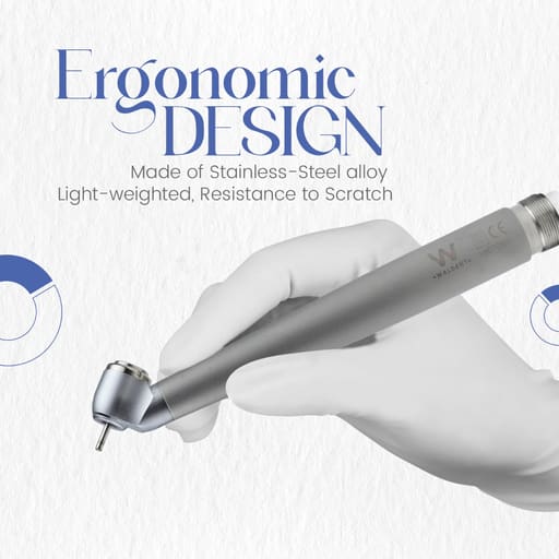 Waldent Premium Plus 45 Degree Airotor Handpiece And Cartridge 