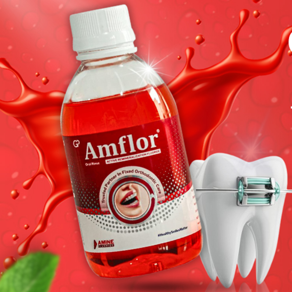 Group Pharma Amflor Oral Rinse With Active Remineralization Fluoride 