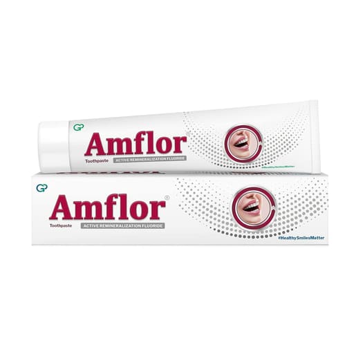 Group Pharma Amflor Toothpaste With Active Remineralization Fluoride (Pack of 6)