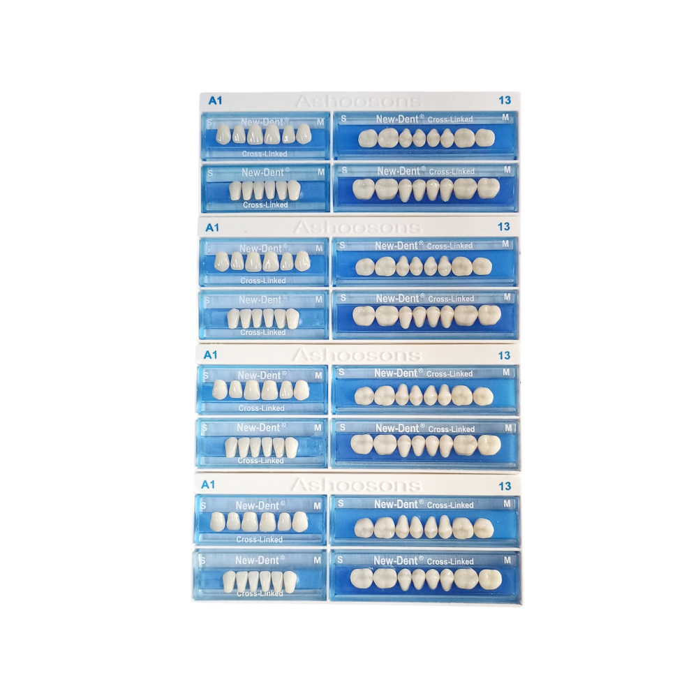 API Acrylic Teeth Sets - NewDent S13-A1 (Pack of 4 Sets)