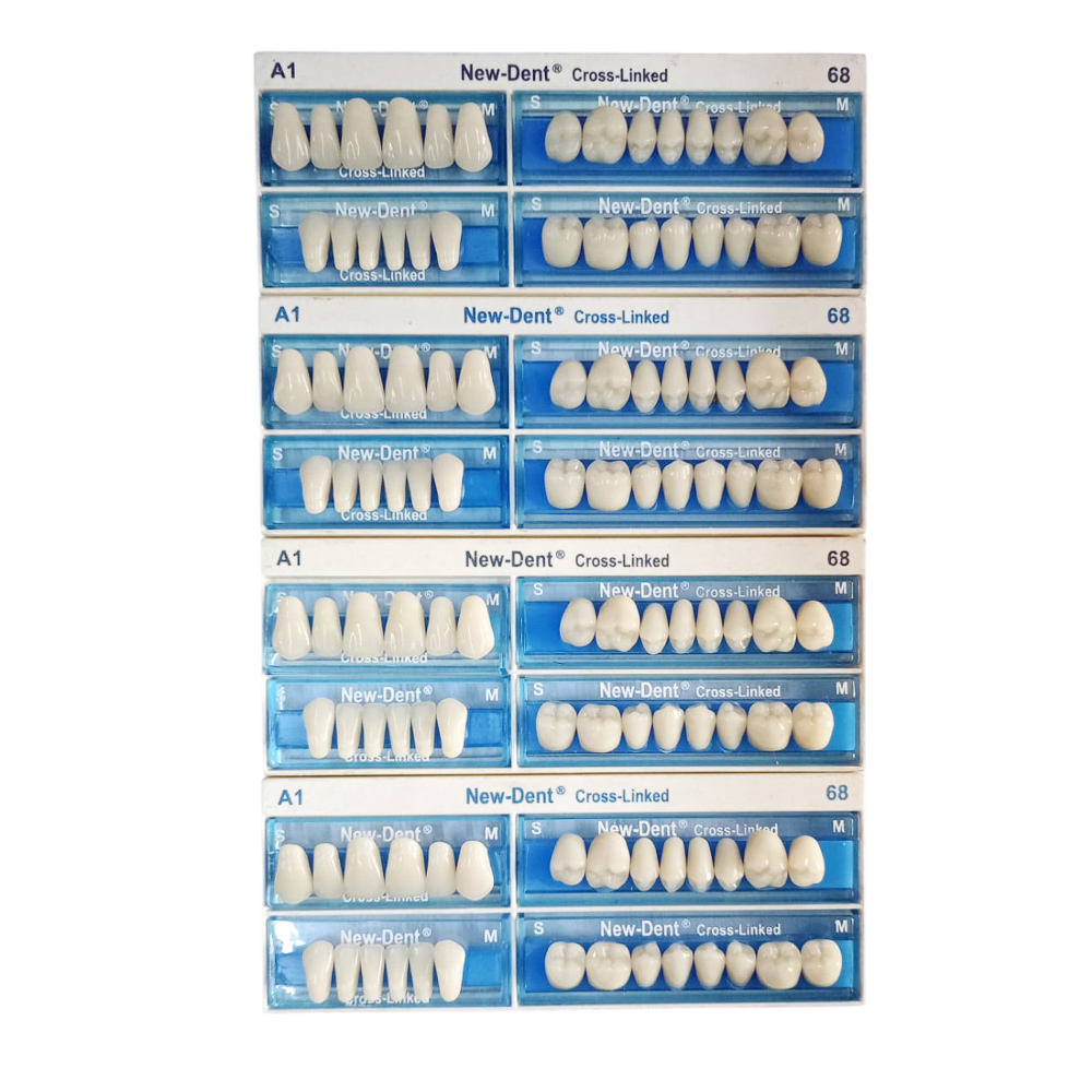 API Acrylic Teeth Sets - NewDent S68-A1 (Pack of 4 Sets)