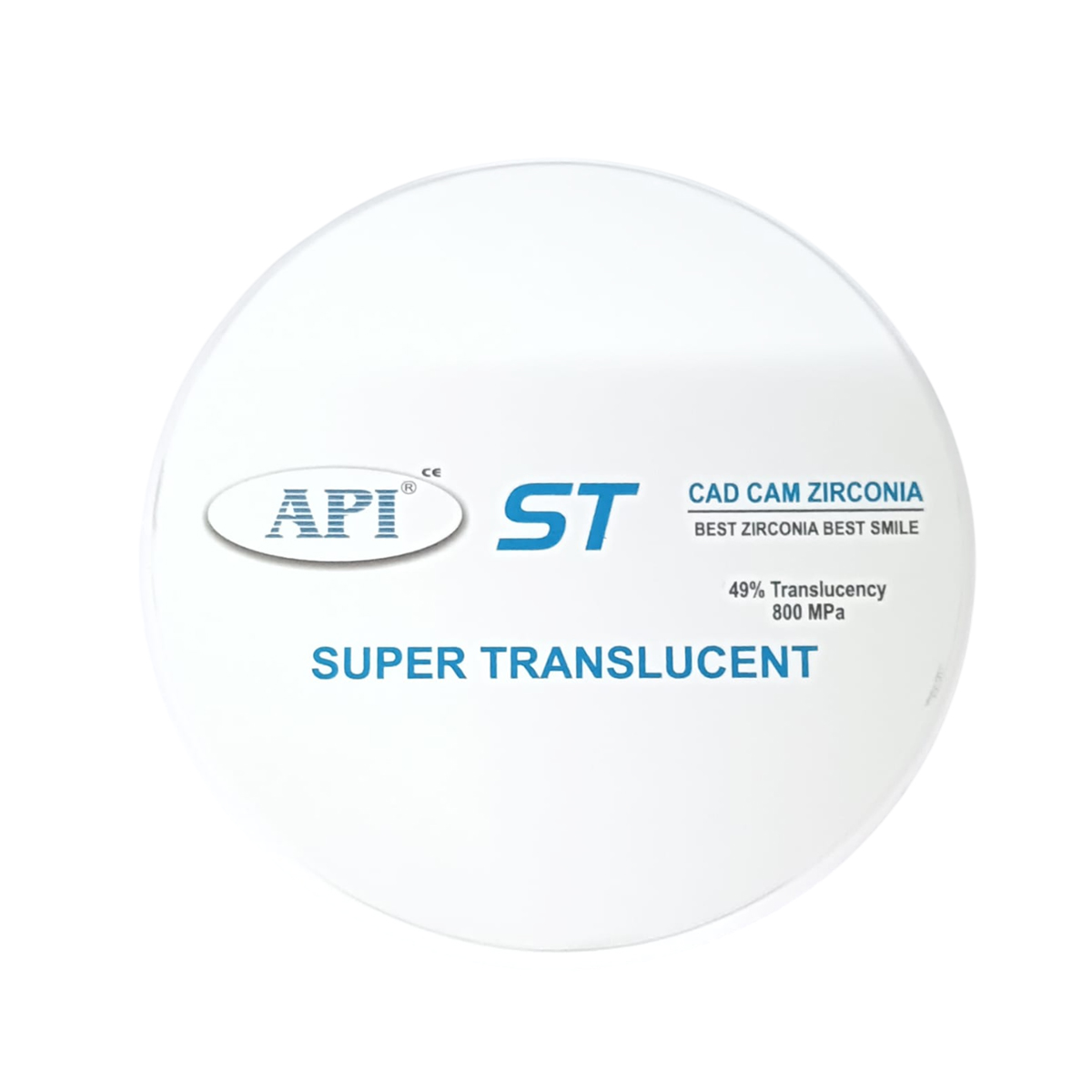API Zirconia Dental Ceramics Blank White - ST Plus 98 x 18MM