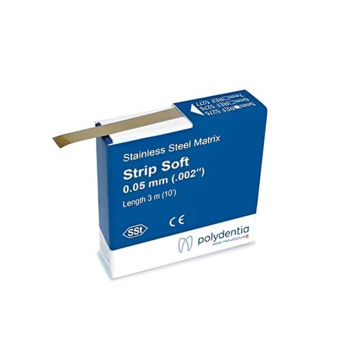 Polydentia Stainless Steel Matrix Strips - Soft 0.05mm x 6mm