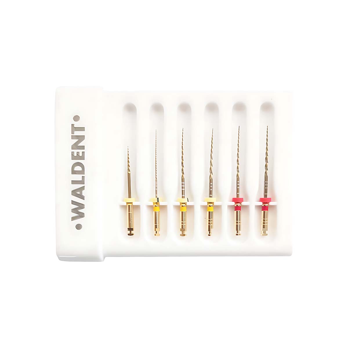 Waldent Wal-flex Gold Rotary Files 25mm Assorted- (W1-W6) (Pack Of 6) 