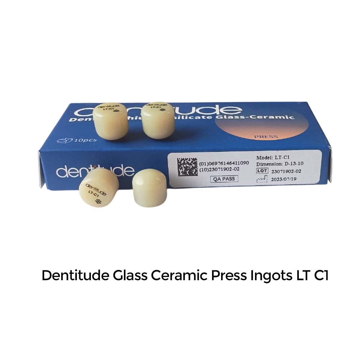 Dentitude Glass Ceramic Press Ingots (Pack of 10)