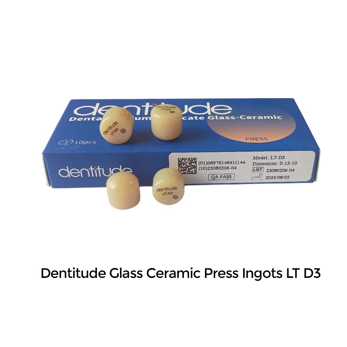 Dentitude Glass Ceramic Press Ingots (Pack of 10)