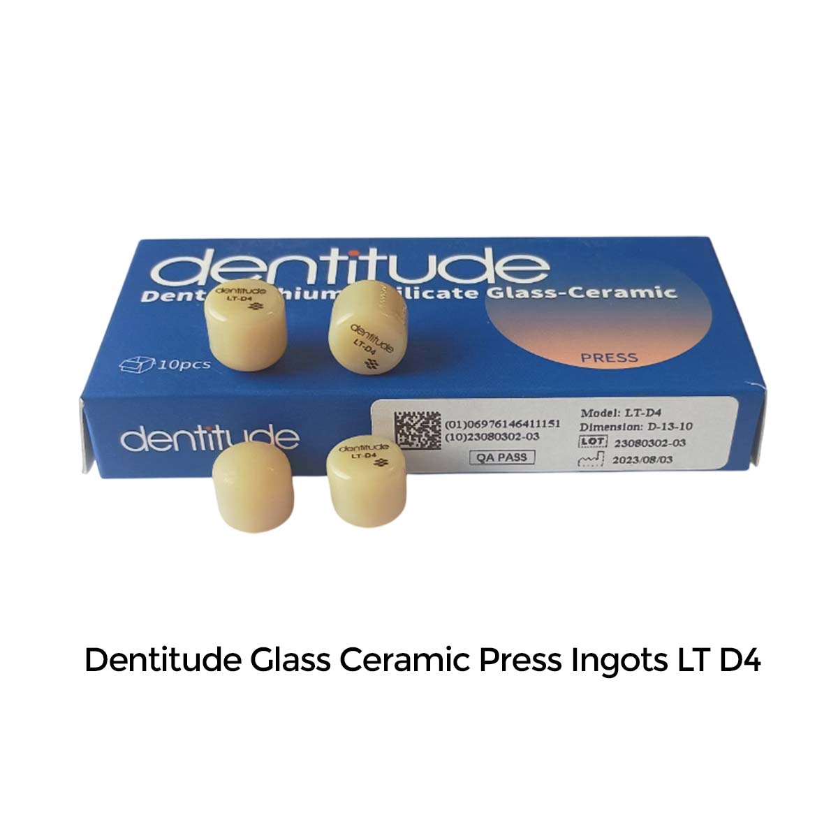 Dentitude Glass Ceramic Press Ingots (Pack of 10)