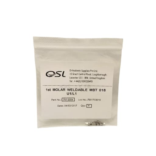 OSL 1st Molar Weldable Buccal Tubes MBT 0.018 (Pack Of 4)