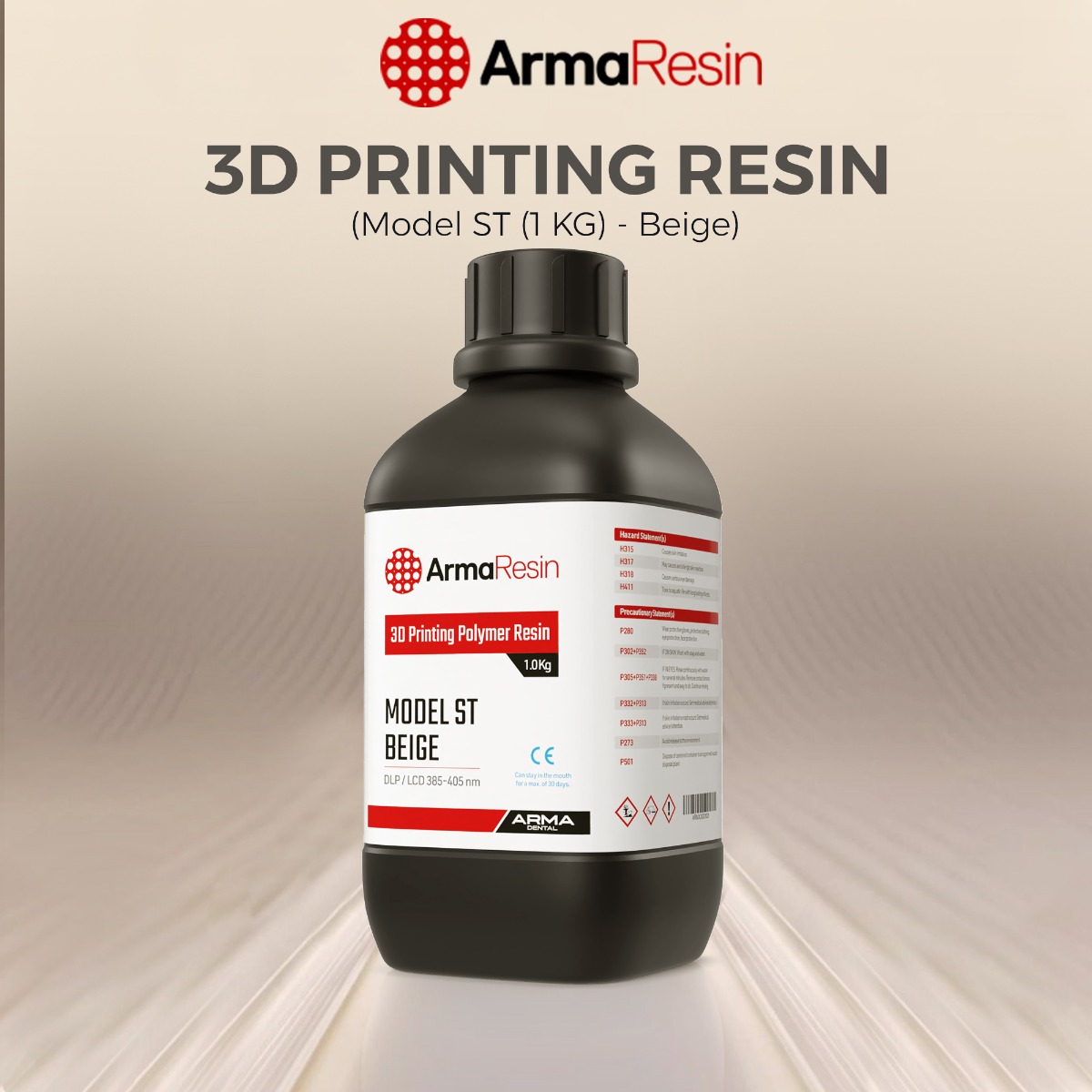 Arma Dental 3D Printing Resin - Model ST (1 KG) - Beige