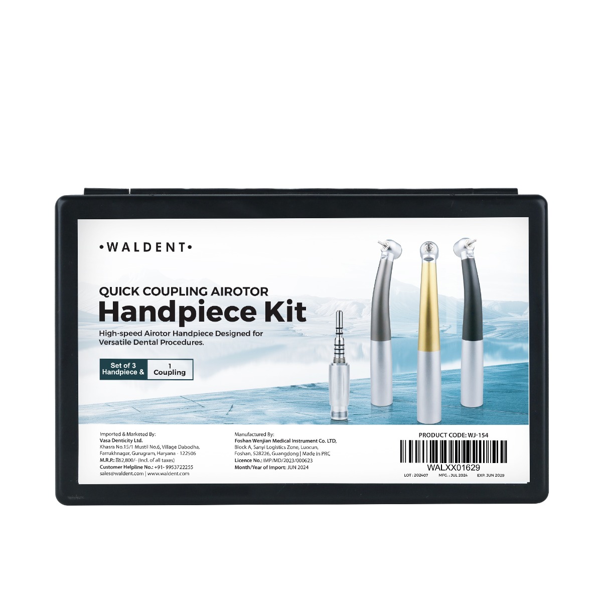 Waldent Quick Coupling Airotor Handpiece Set of 3 (1 Quick Coupling FREE) 