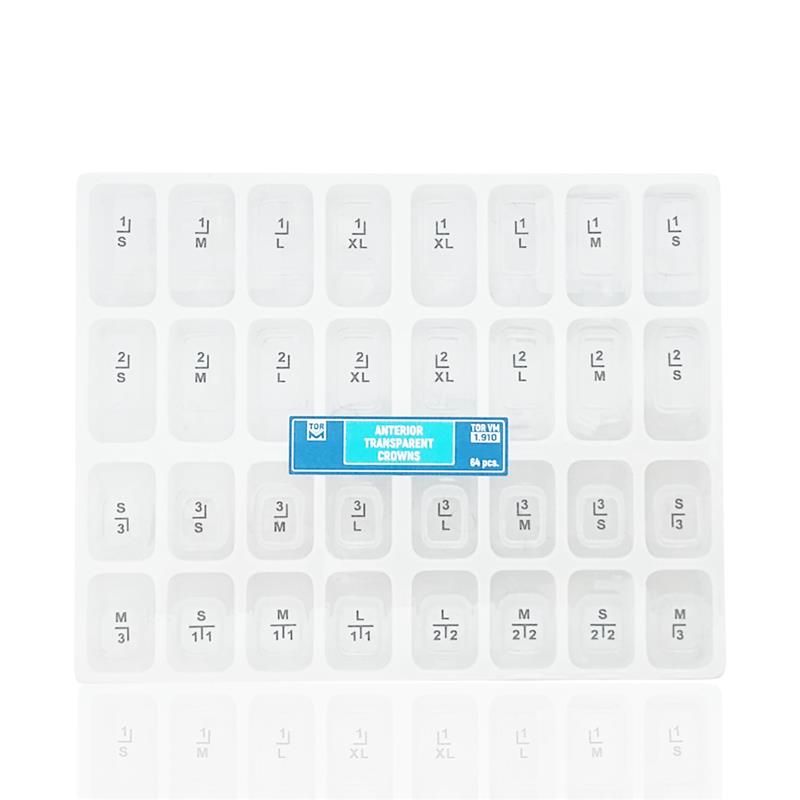 Tor Vm Transparent Crowns 64 pcs - Anterior No. 1.910