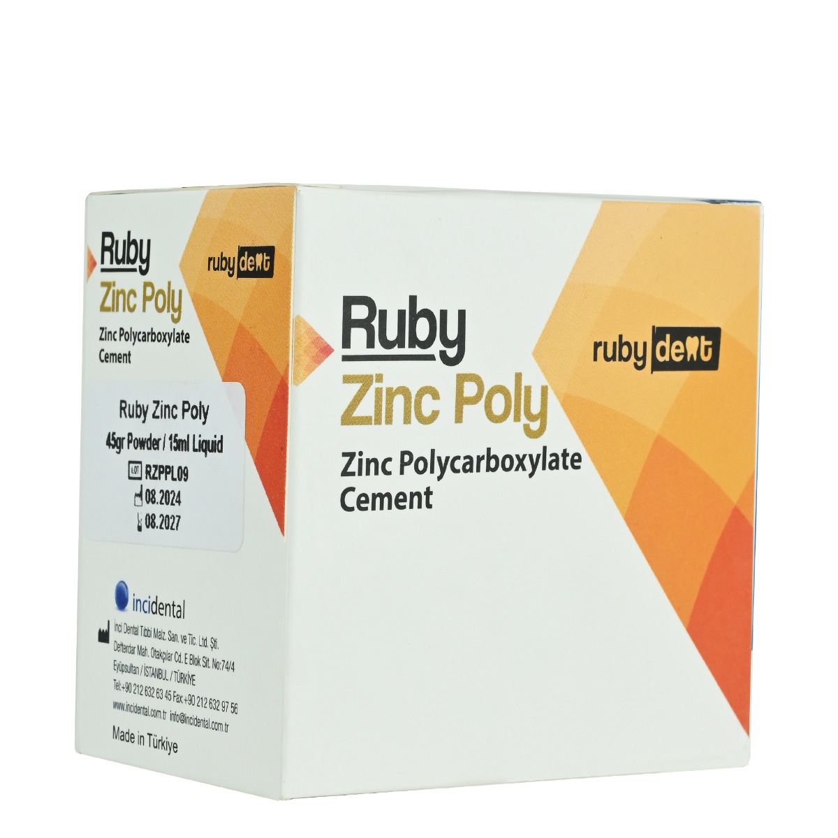 Rubydent Ruby Zinc Poly Zinc Polycarboxylate Cement