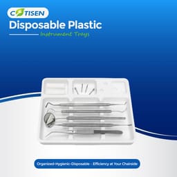Cotisen Disposable Plastic Instrument Trays (Pack of 100) - 11