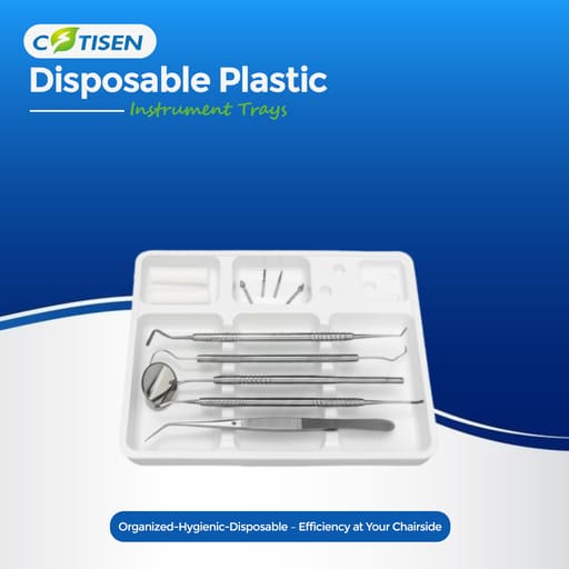 Cotisen Disposable Plastic Instrument Trays (Pack of 100)