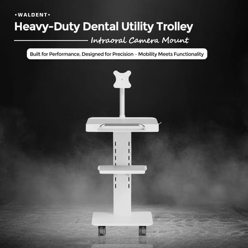 Waldent Heavy-Duty Dental Utility Trolley For Intraoral Camera