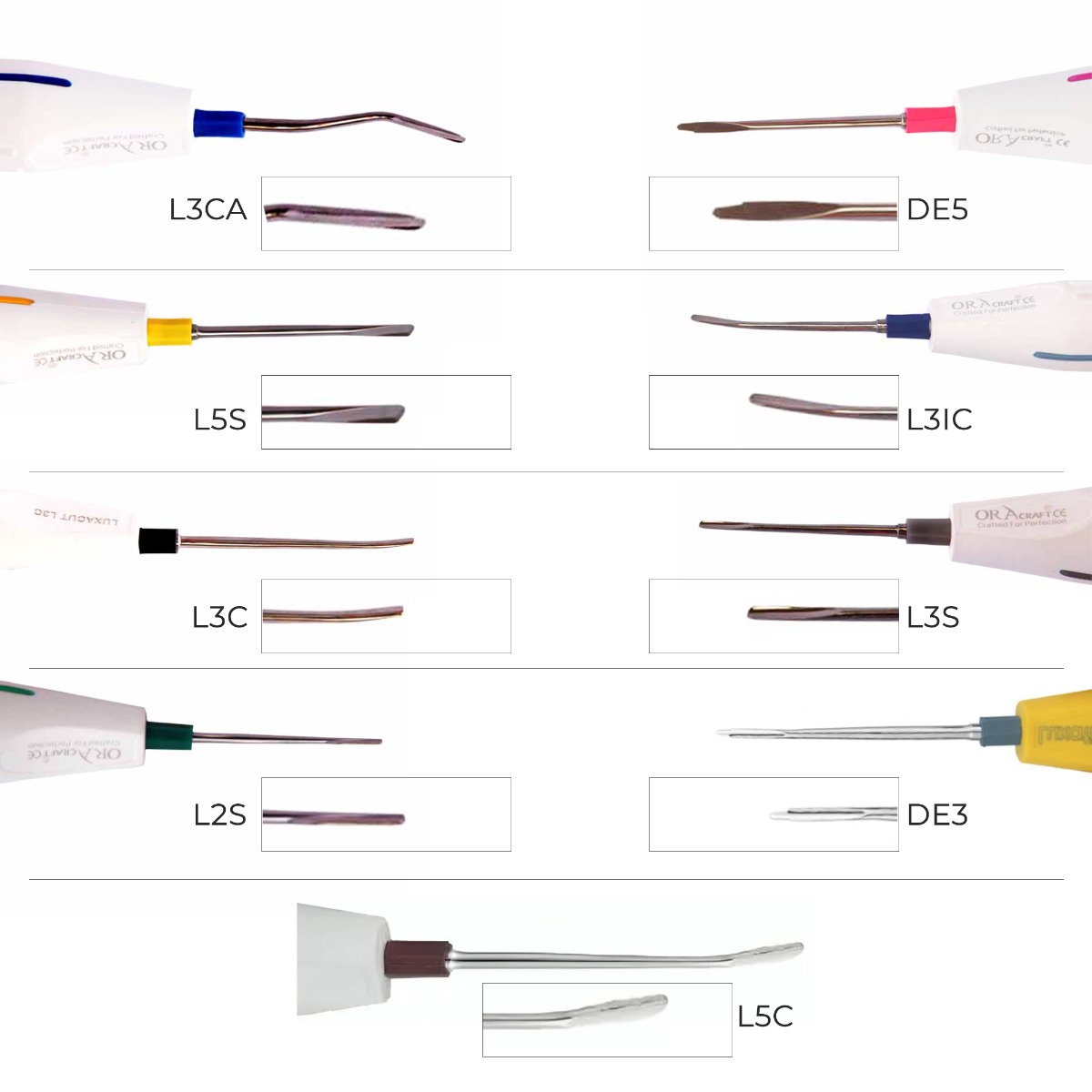Oracraft Luxacut Luxators Set Of 9 With Pouch - LSP9