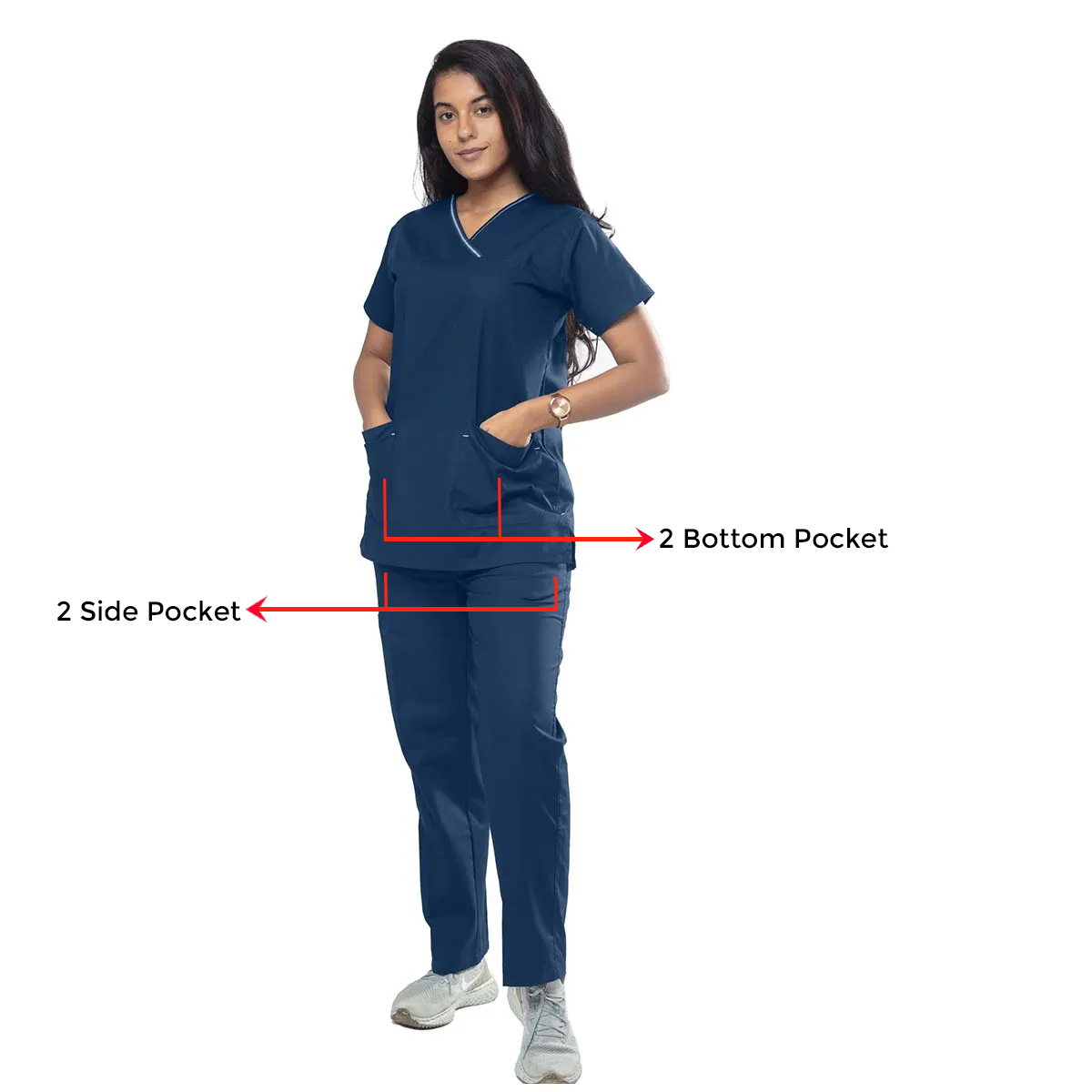 Uniform Craft Designer Scrubs Female - DSDXO1 - Olive Blue