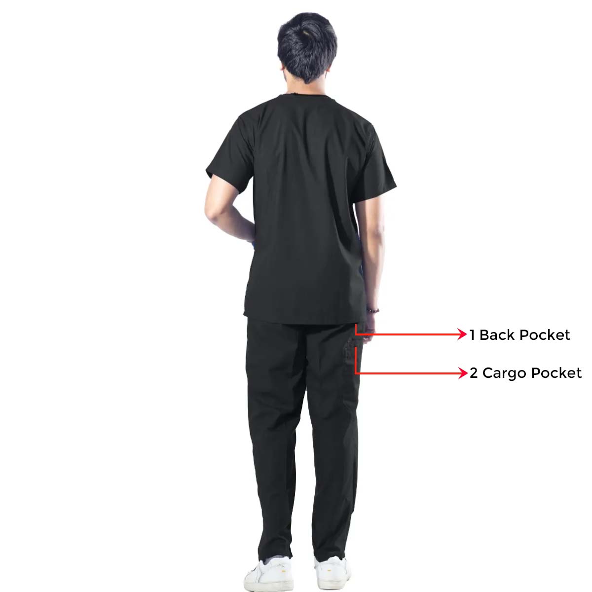 Uniform Craft Designer Scrubs Male - DSDVO1 - Black