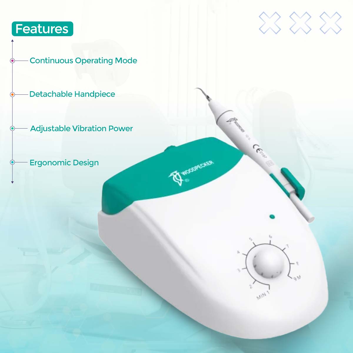 Woodpecker UDS-J Ultrasonic Scaler (5 scaler Tips FREE)