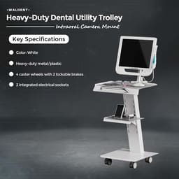 Waldent Heavy-Duty Dental Utility Trolley For Intraoral Camera - 17
