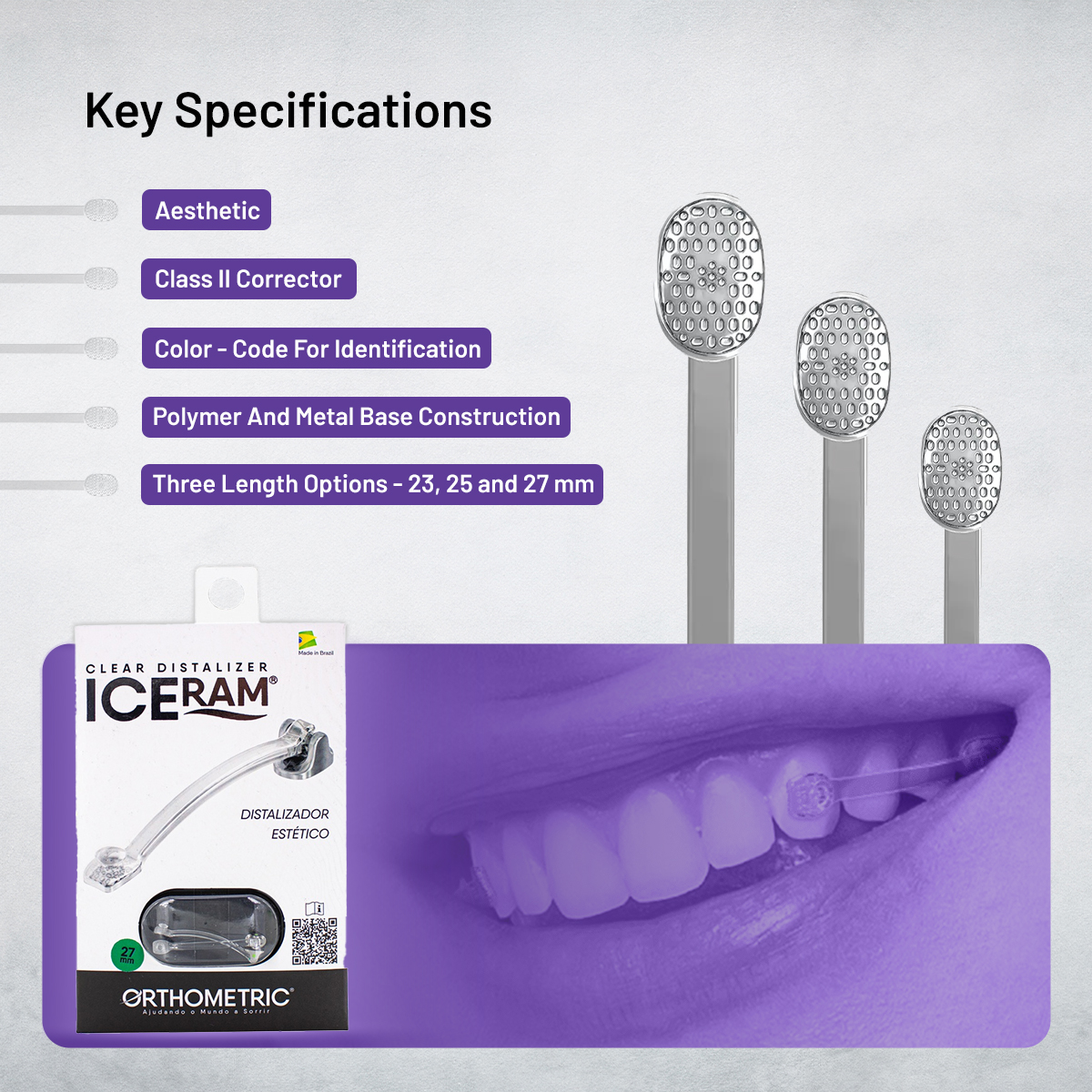 OrthoMetric Iceram Clear Distalizer (2/Pk)