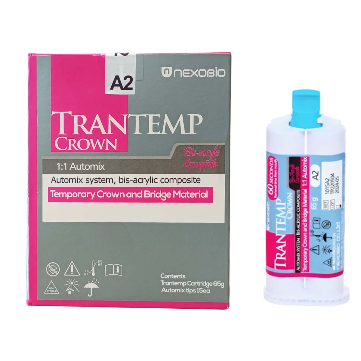 Nexobio Trantemp Bis - Acrylic Composite Temporization Material (Shade A2)