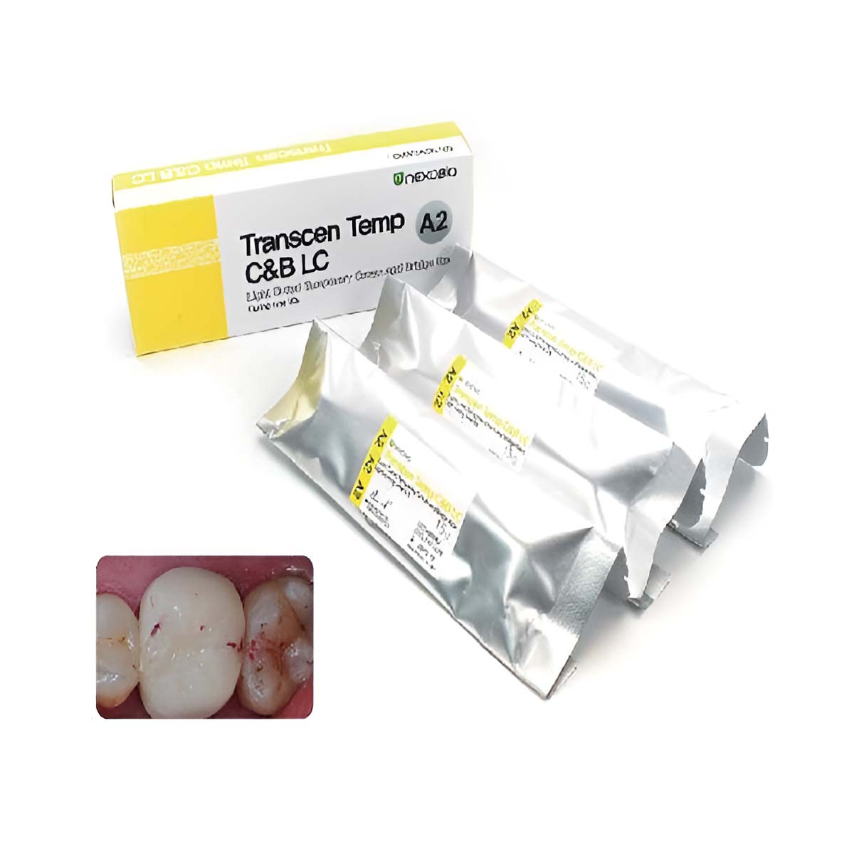 Nexobio Transcen Temp C&B LC Light Cured Temporary Crown and Bridge Resin