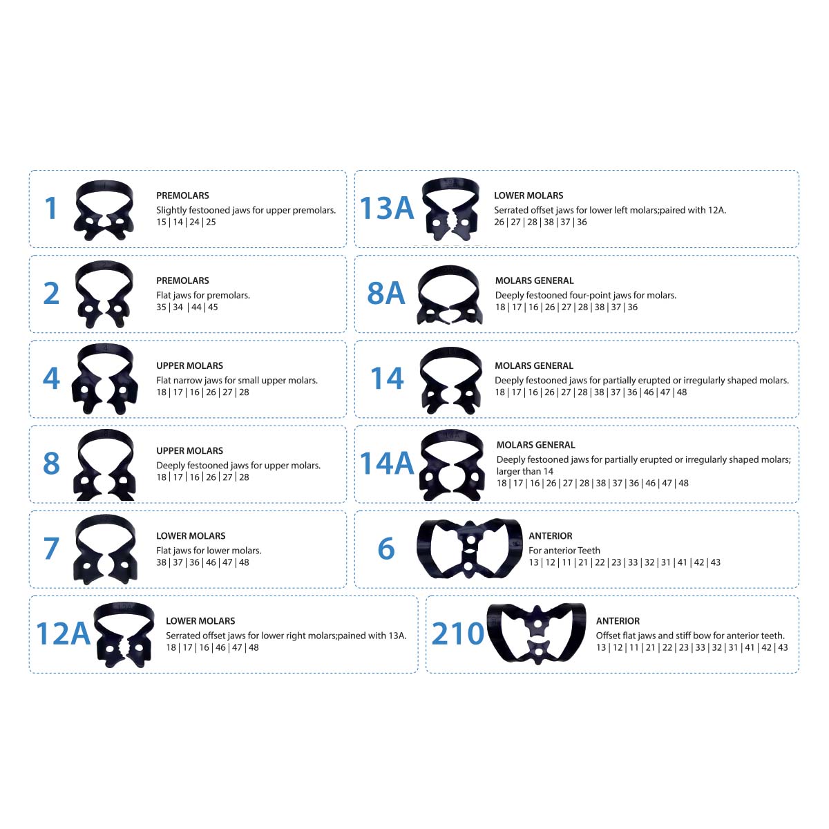Waldent Stainless Steel Rubber Dam Instrument Kit