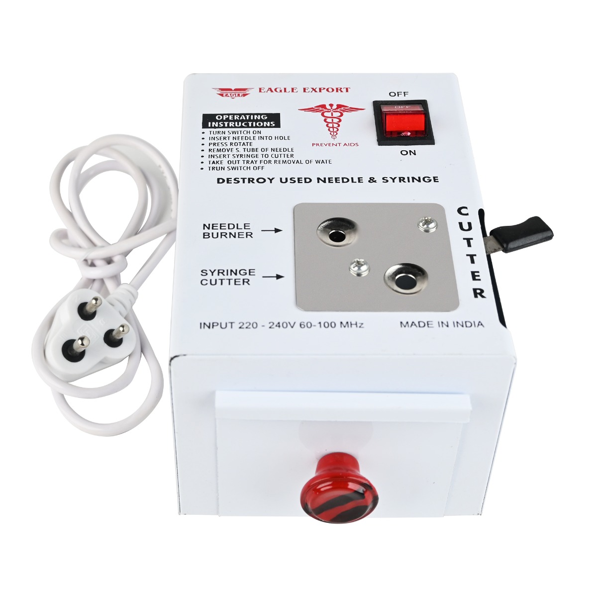 Life Needle And Syringe Destroyer - White