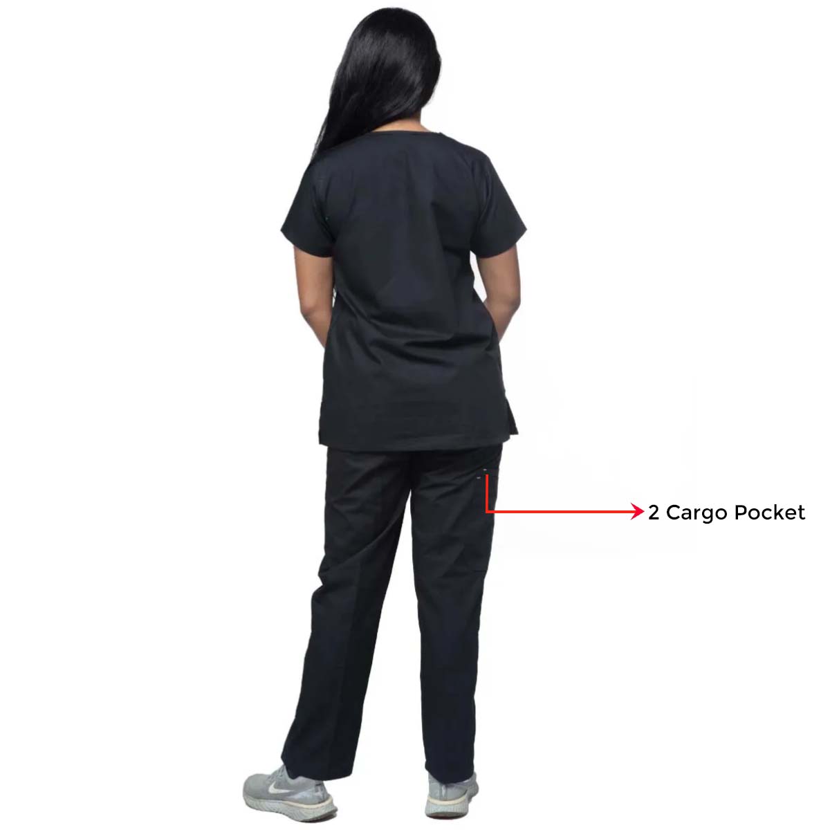 Uniform Craft Designer Scrubs Female - DSDXO1 - Black 