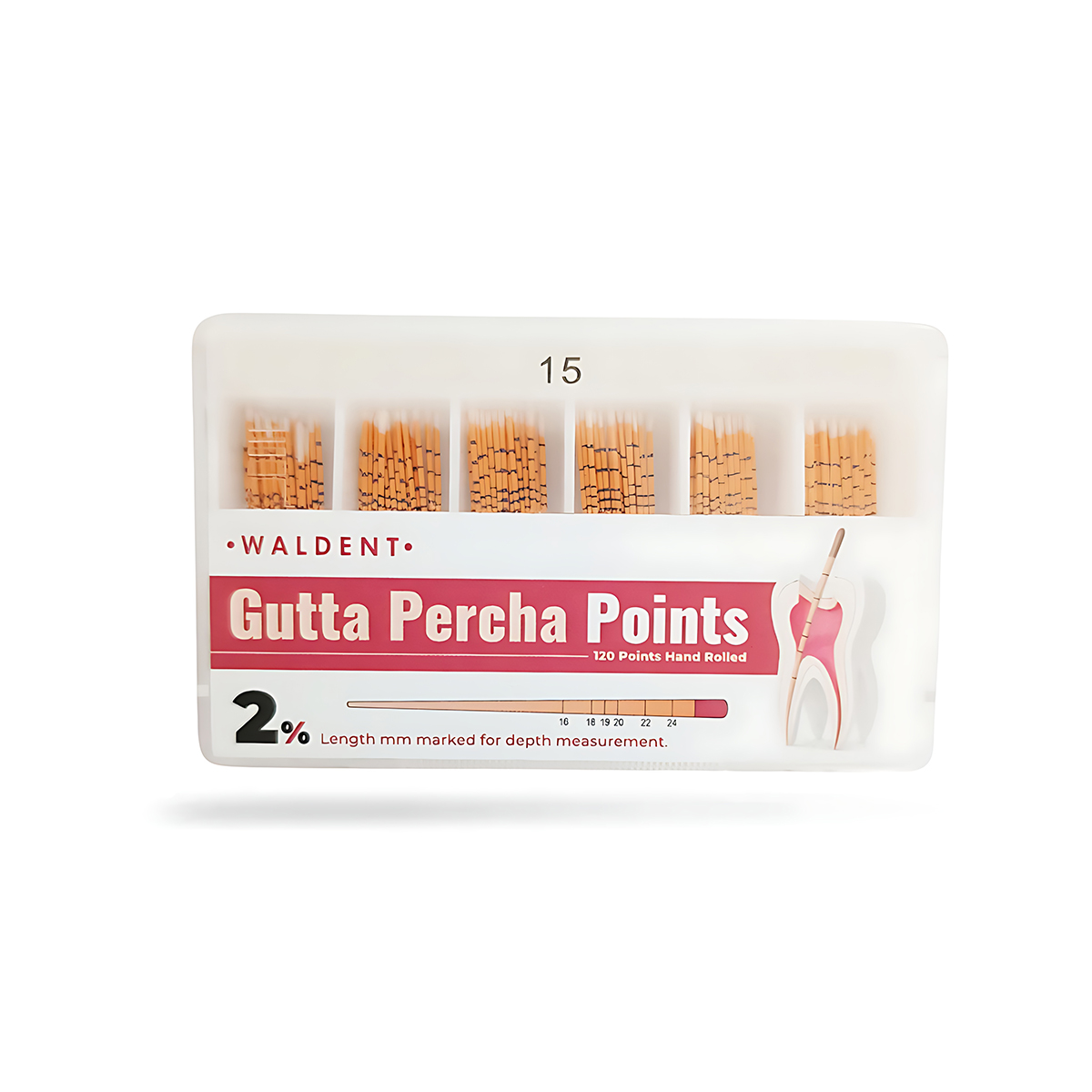Waldent Gutta Percha Points 2% (Length Marked)
