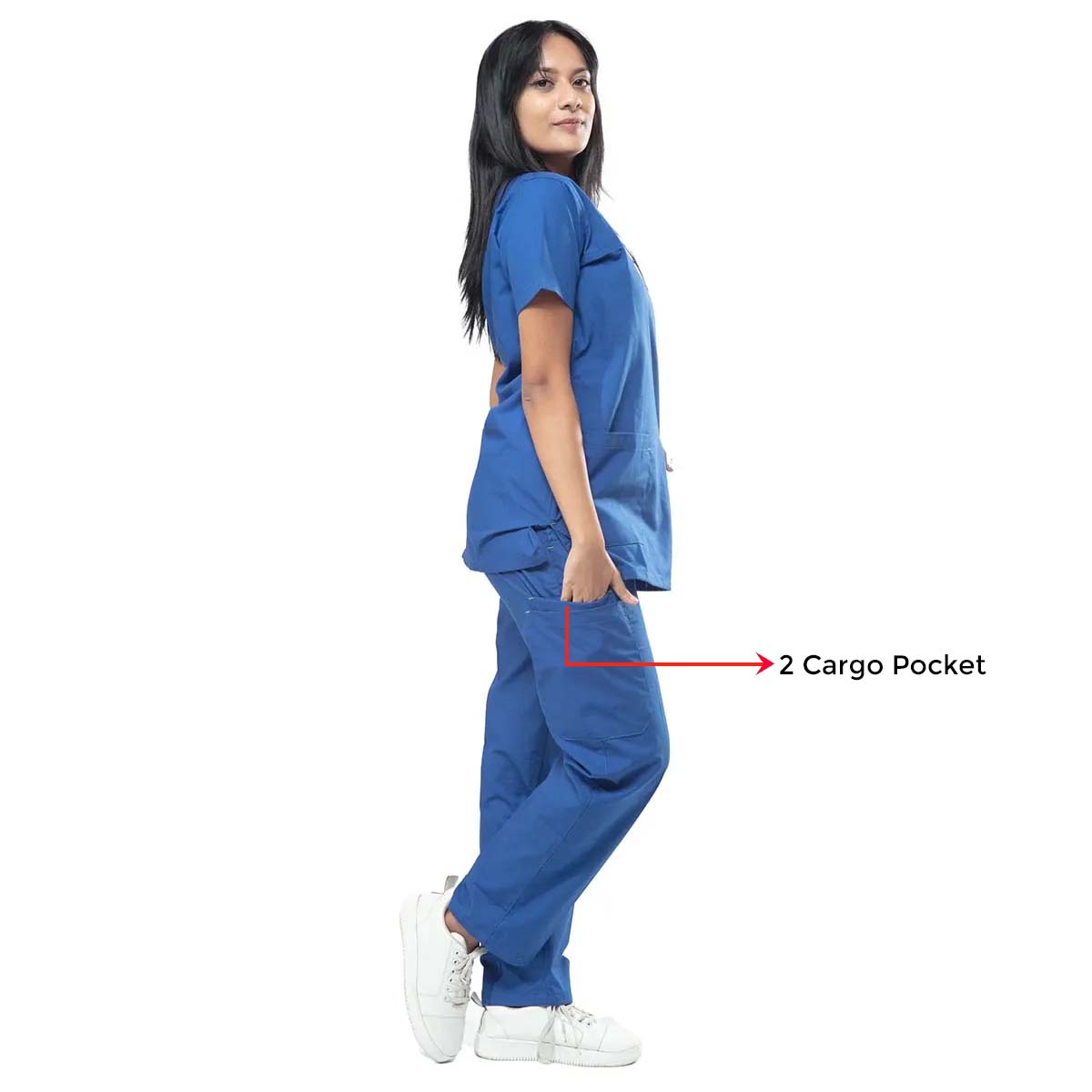 Uniform Craft Designer Scrubs Female - DSDX01 - Bright Blue