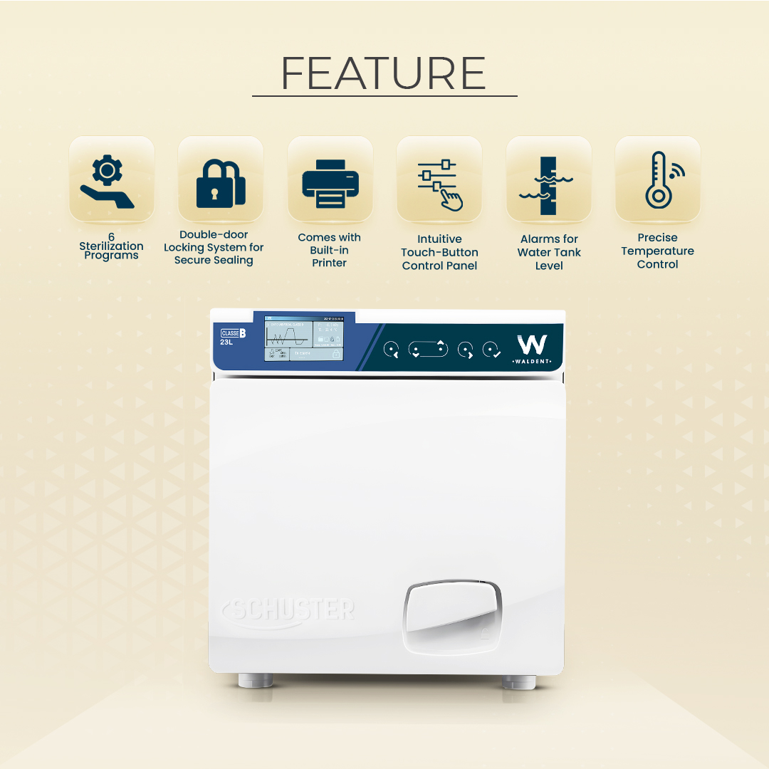 Waldent Schuster Class B Autoclave 23L