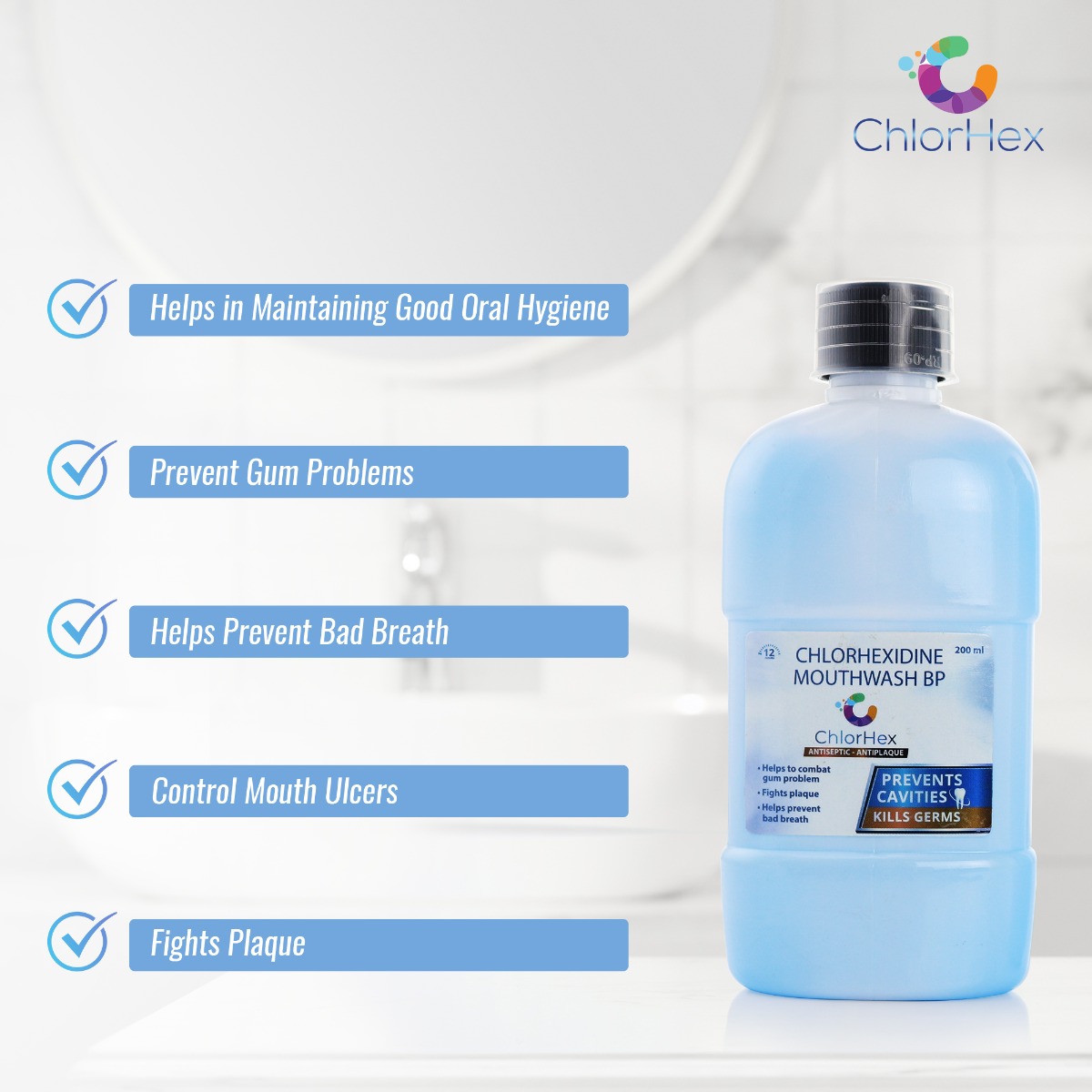 ChlorHex Mouthwash (Pack Of 10)