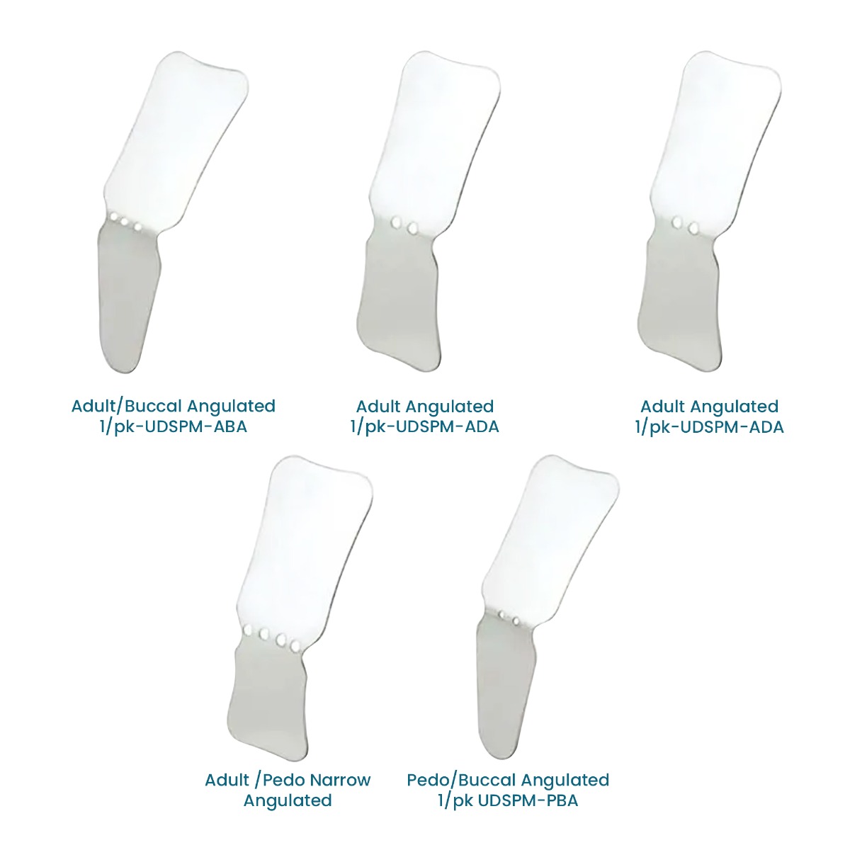 U Ortho Double Sided Stainless Steel Photographic Mirrors Angulated