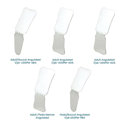U Ortho Double Sided Stainless Steel Photographic Mirrors Angulated