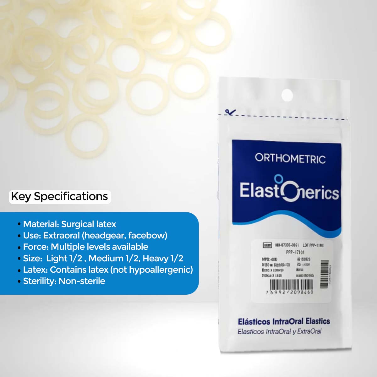 OrthoMetric Elastomerics Extraoral Latex Elastics