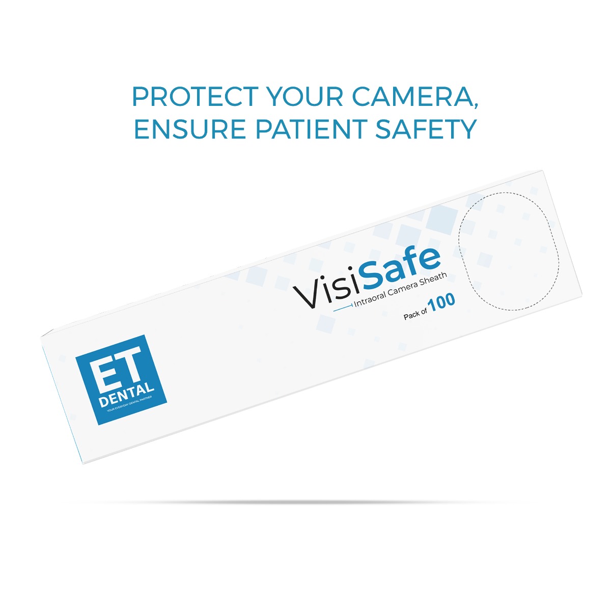 ET Dental VisiSafe Intraoral Camera Sheath - 9.8 x 2 inch (100pcs/Box)