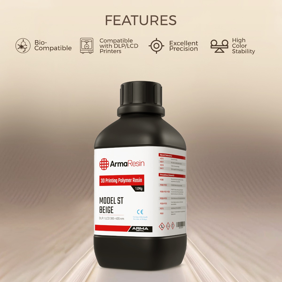 Arma Dental 3D Printing Resin - Model ST (1 KG) - Beige